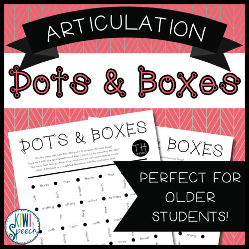 NO-PREP Articulation Dots and Boxes for Speech Therapy