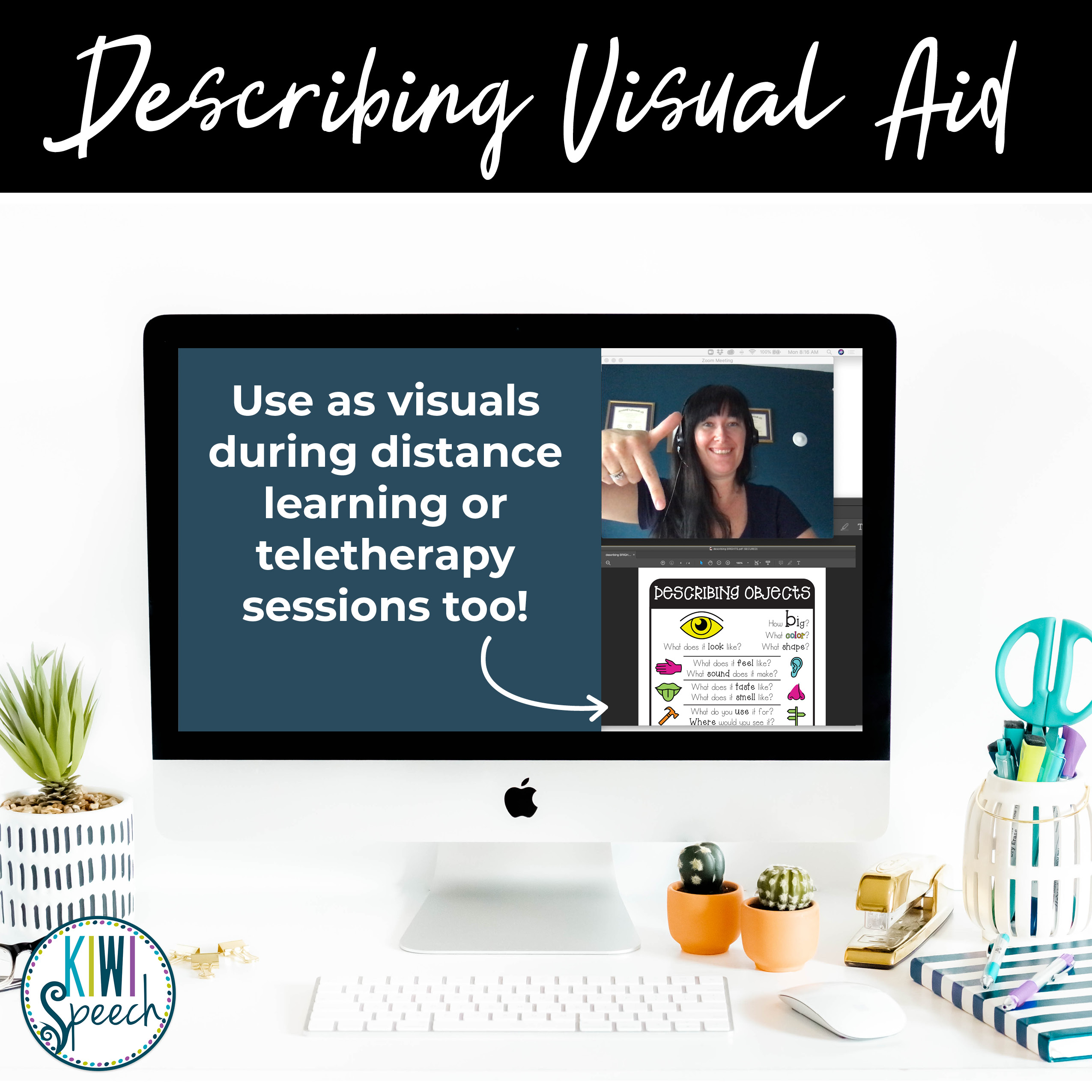 Describing Objects Visual Aid Printable and Poster - Speech Therapy ...