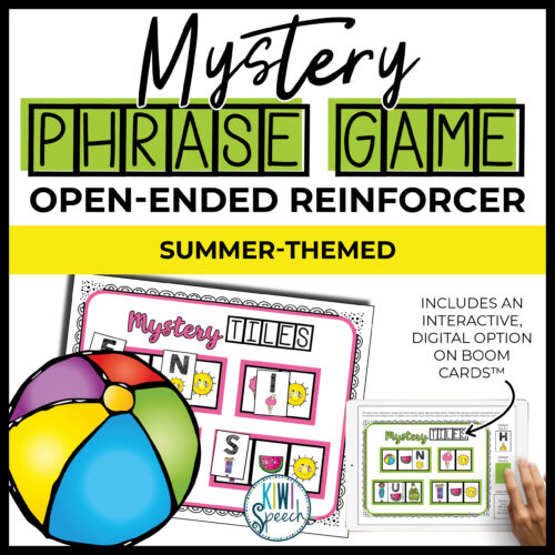Open Ended Reinforcer Game for Any Goal in Speech Therapy - Summer