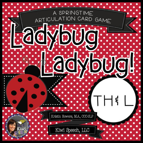 Cover image for ladybug articulation card game