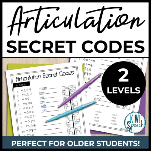Articulation Secret Codes - NO-PREP Speech Therapy Brain Teaser Puzzles