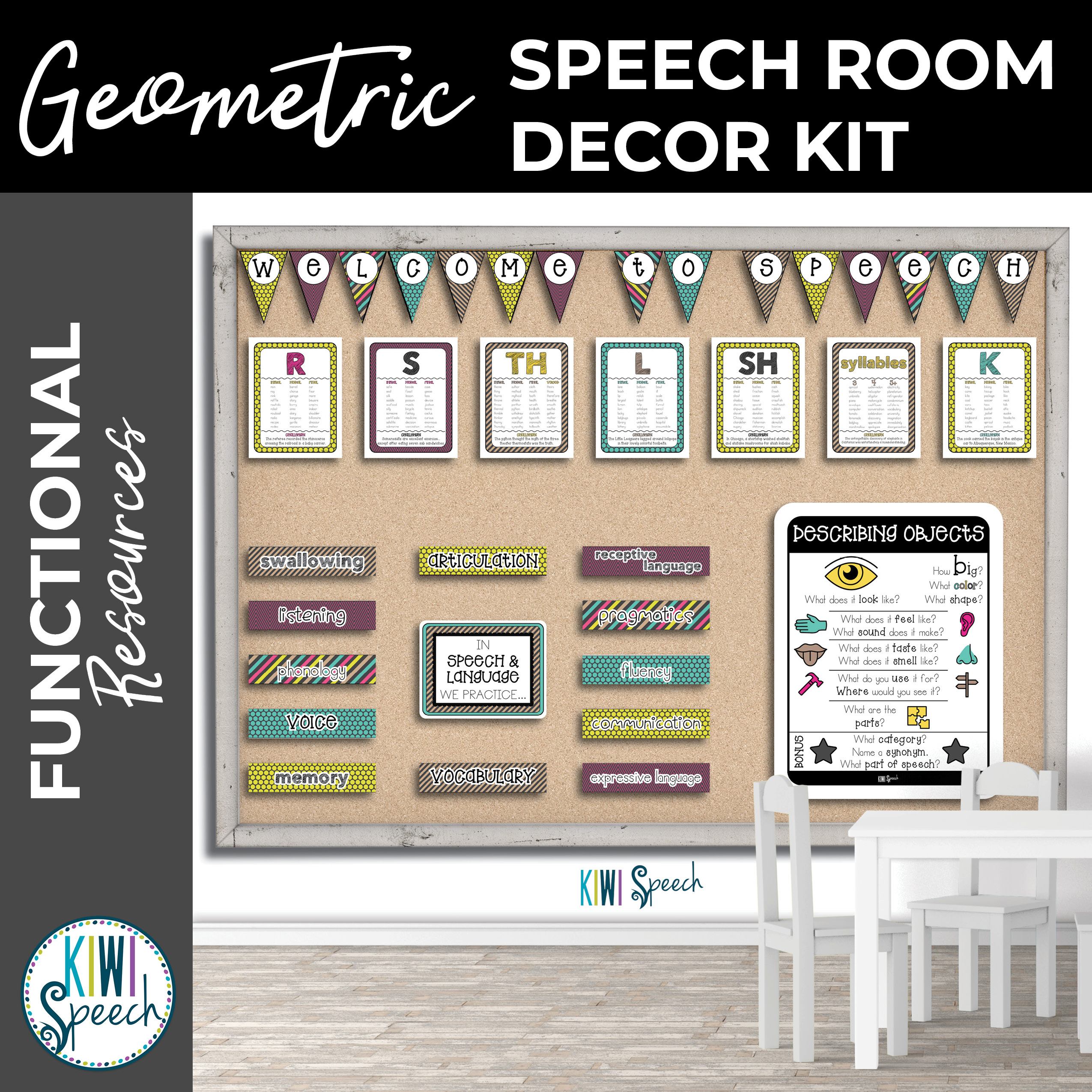 Speech Therapy Room Decor - Functional Decor Kit with Visual Aids ...