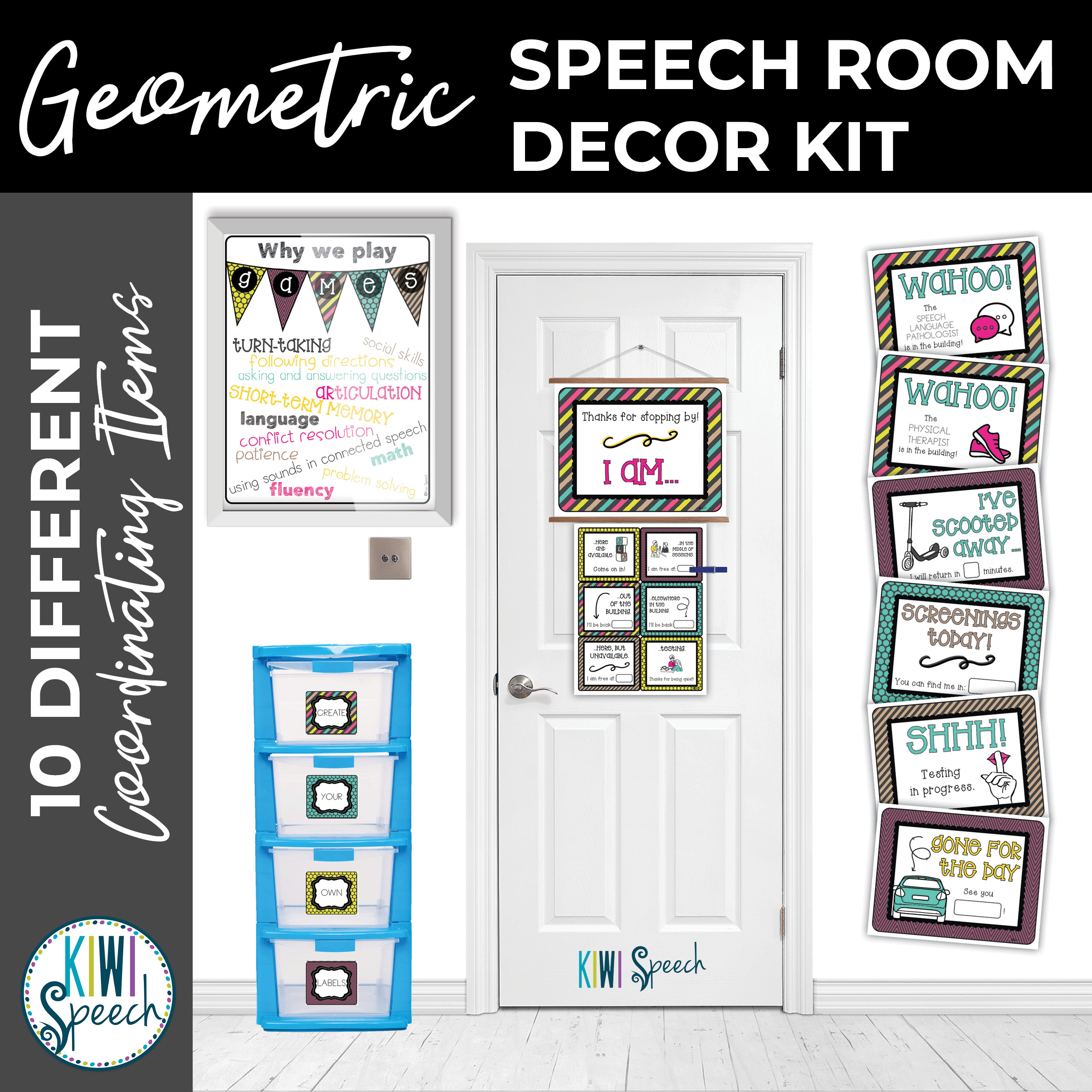 Speech Therapy Room Decor - Functional Decor Kit with Visual Aids ...