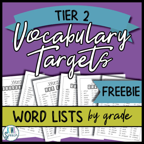 {FREEBIE} Vocabulary Targets Word List: K-5 (Tier 2 Words)