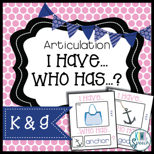 Articulation I Have Who Has Game: K & G