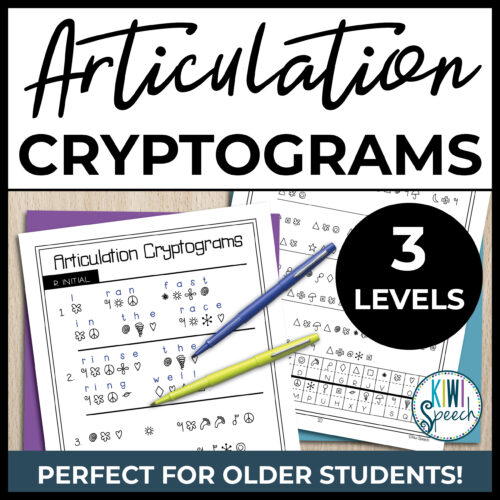 Articulation Cryptograms - NO-PREP Speech Therapy Brain Teaser Puzzles