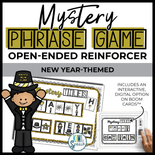Open Ended Reinforcer Game for Any Goal in Speech Therapy - New Year