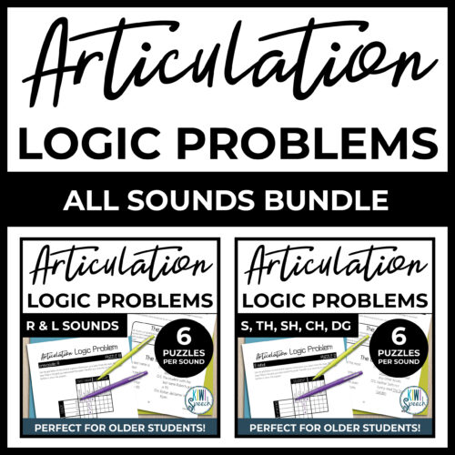Articulation Logic Problems | NO-PREP Speech Therapy Brain Teaser Puzzles BUNDLE
