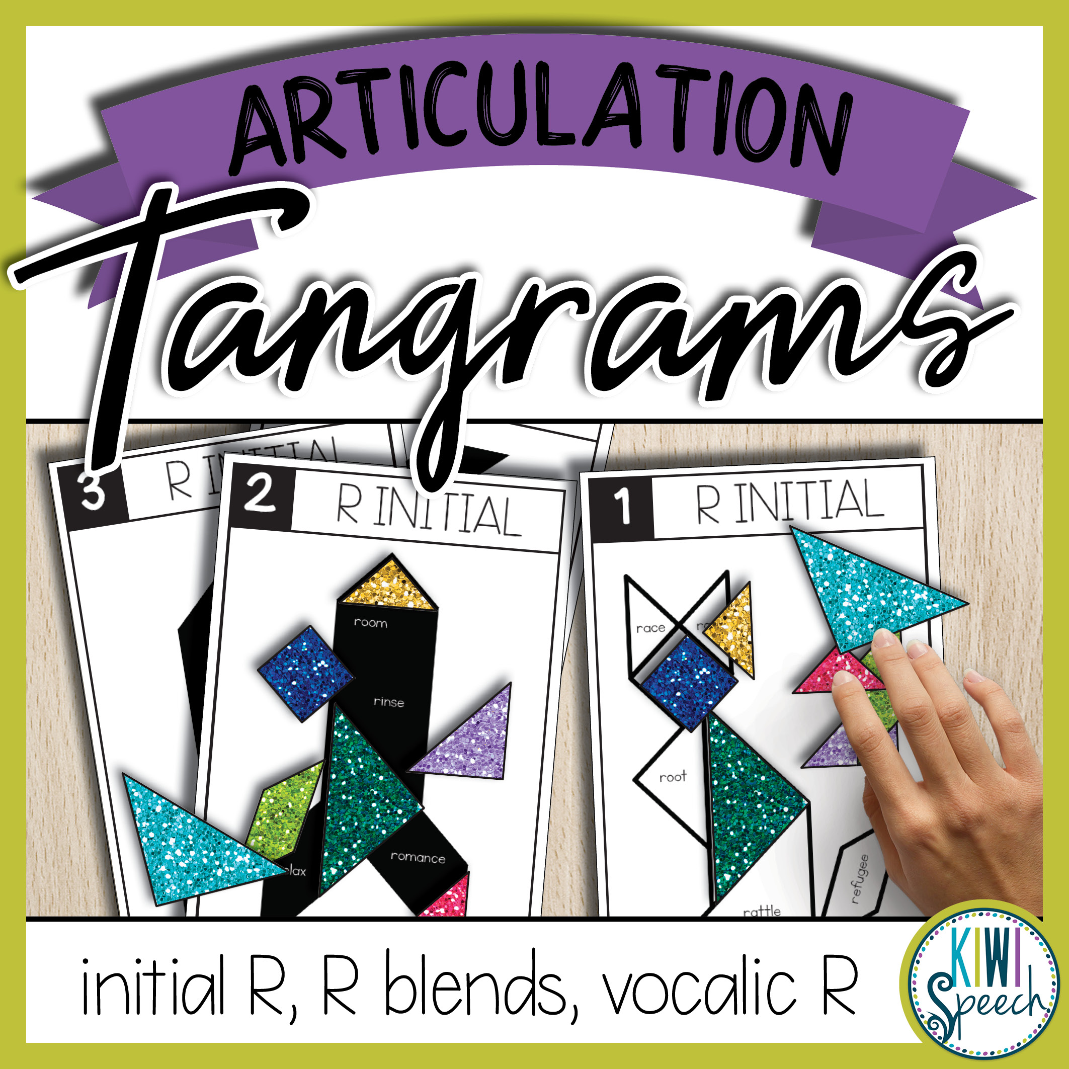 Tangram Speech Therapy Puzzles - Speech Therapy Activity for R and R blends