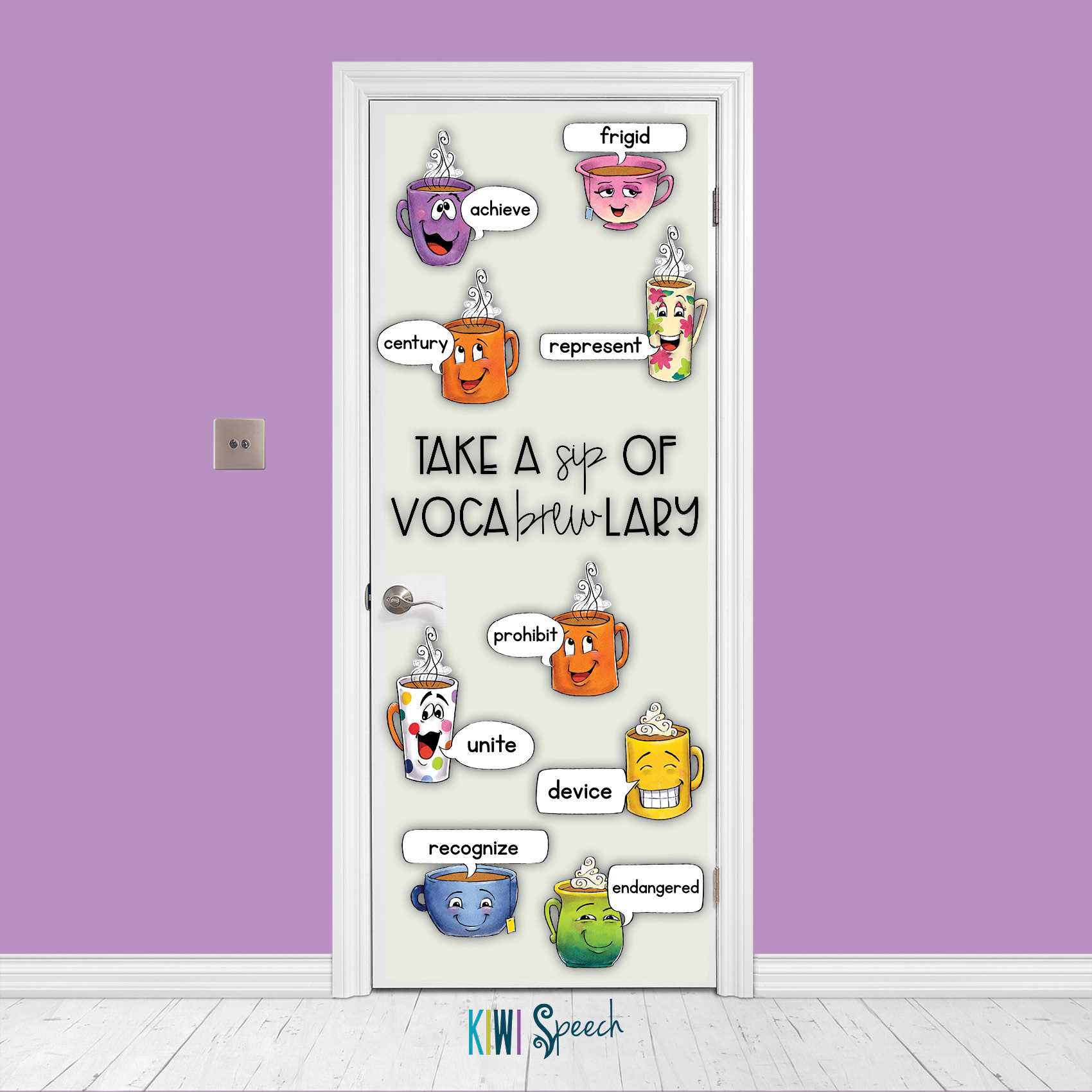 Vocabulary Bulletin Board Kit or Door Decor for Speech Therapy Rooms or ...