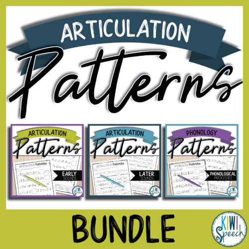 No Prep Articulation Patterns for Speech Therapy - BUNDLE for Artic & Phonology