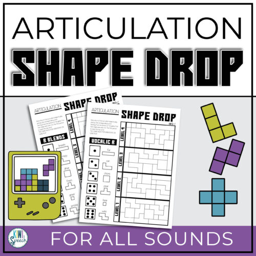 Articulation Shape Drop Game - A No Prep Speech Therapy Activity
