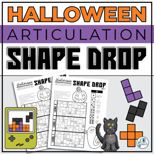 Articulation Shape Drop - A No Prep Speech Therapy Activity: Halloween Edition