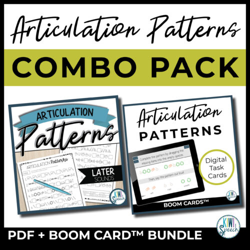 Articulation Patterns for Speech Therapy - PDF and BOOM CARD Combo Pack