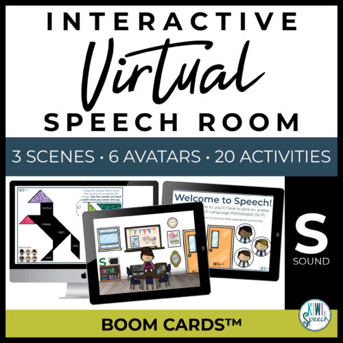 Virtual Speech Room - Articulation Boom Cards for S - Digital S Sound Activities