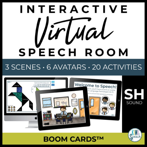 Virtual Speech Room - Articulation Boom Cards for SH - Digital SH Activities