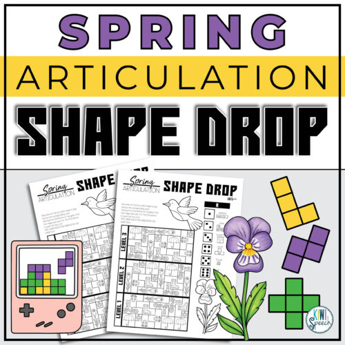 Articulation Shape Drop - A No Prep Speech Therapy Activity: Spring Edition