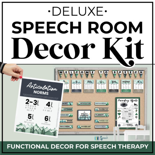Speech Therapy Room Decor - Functional Speech Decor with Visual Aids - Mountains
