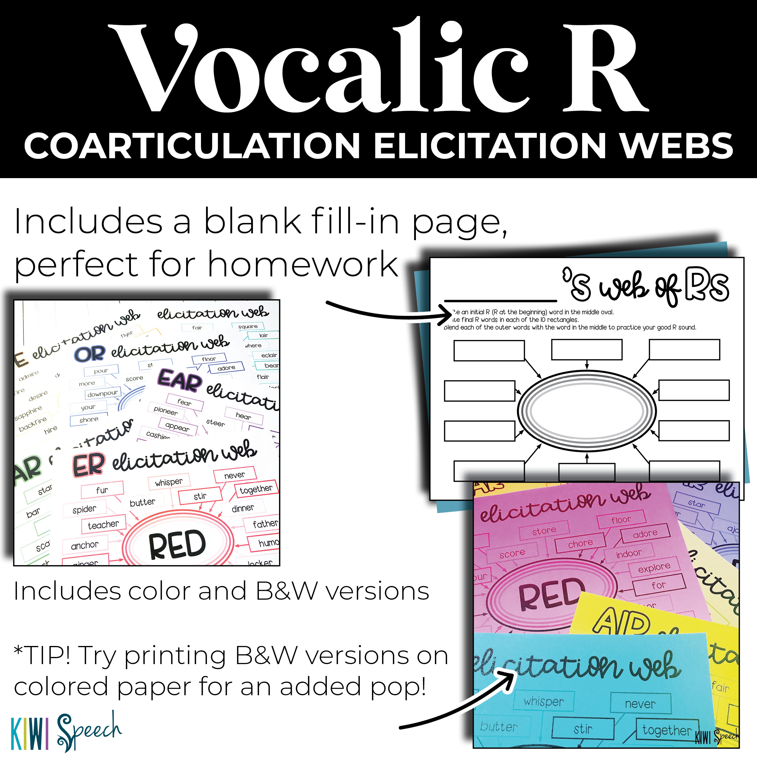 Vocalic R Elicitation Webs - Coarticulation for Vocalic R (+ digital ...