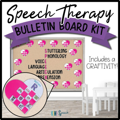 a bulletin board with words and pictures on it